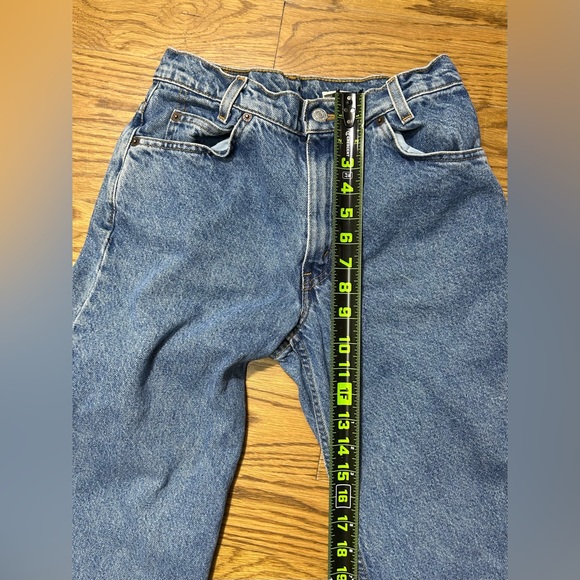 Vintage Levi’s 550 Relaxed Student Jeans High Rise Tapered 90s Y2K Red Blank Tab - Picture 3 of 11